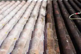 Tuiles imprégnées du traitement hydrofuge