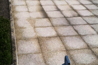 Dalles de terrasse après nettoyage