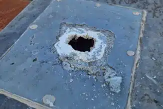 Couvertine de cheminée reprise lors du chantier de Grenade
